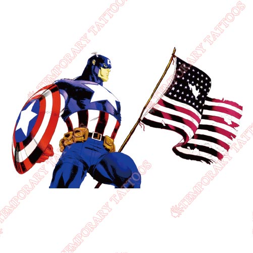 Captain America Customize Temporary Tattoos Stickers NO.79